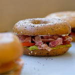 Three filled bagels.