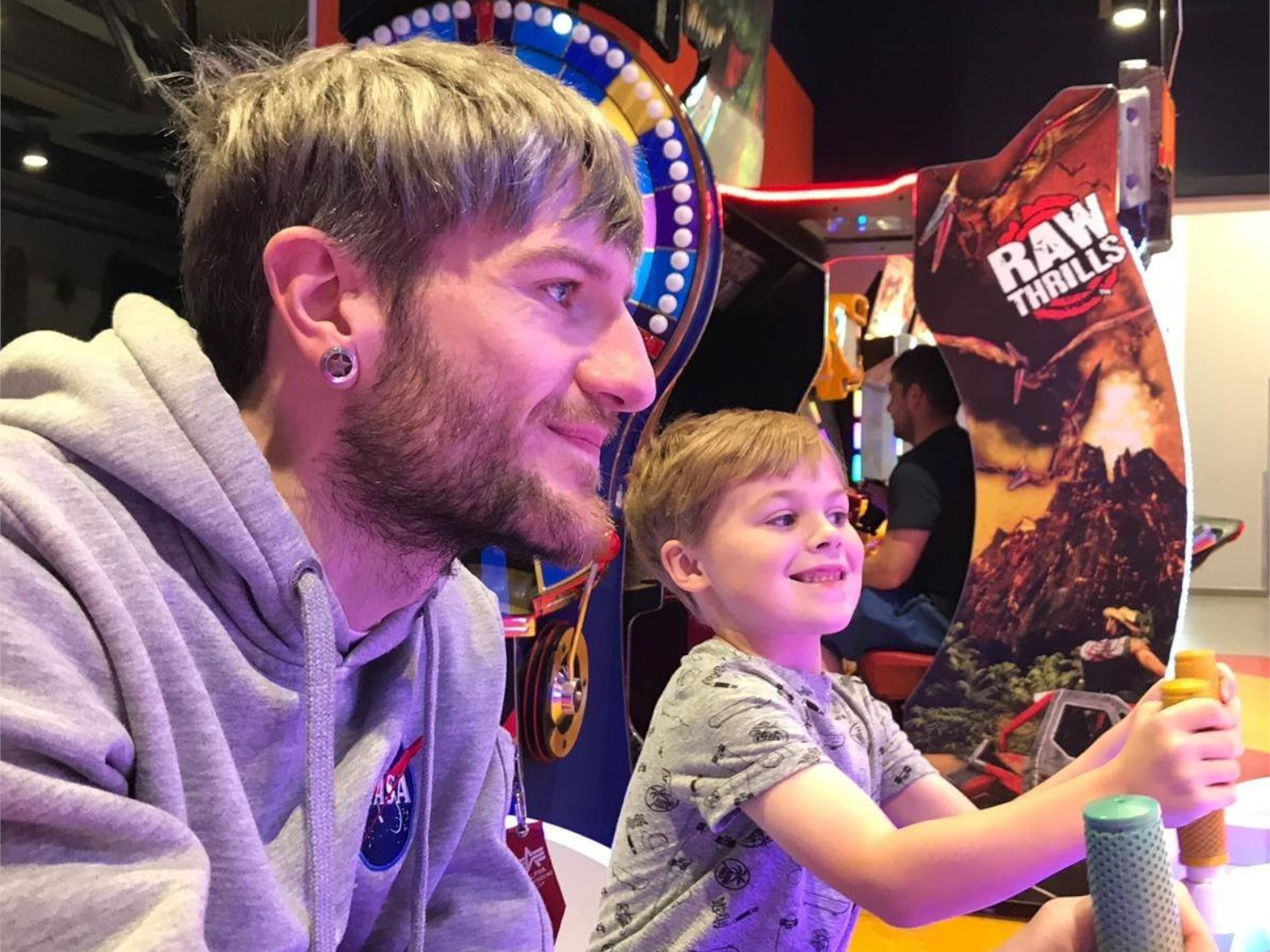 People playing games and having fun at Funstation, in Meadowhall.