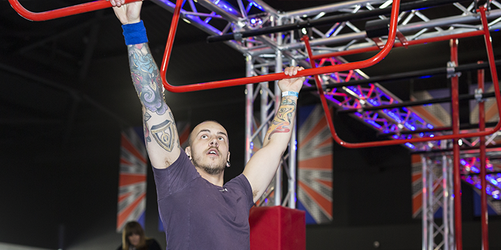 Inside the Ninja Warrior UK Adventure Park.