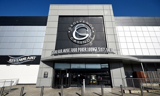 The entrance to the Grosvenor  Casino Sheffield.