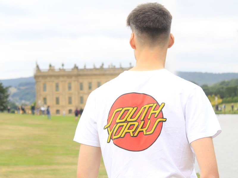 A man wearing clothing from Sheffield's The Alternative Store.