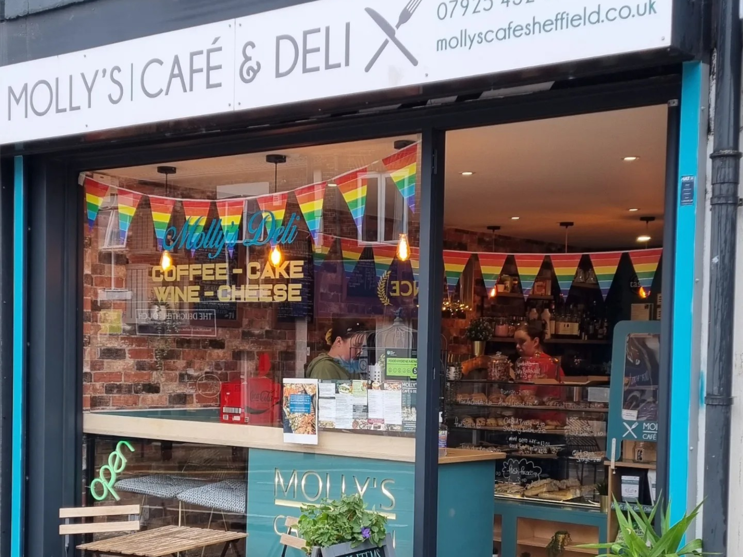 The exterior of Molly's Café & Deli