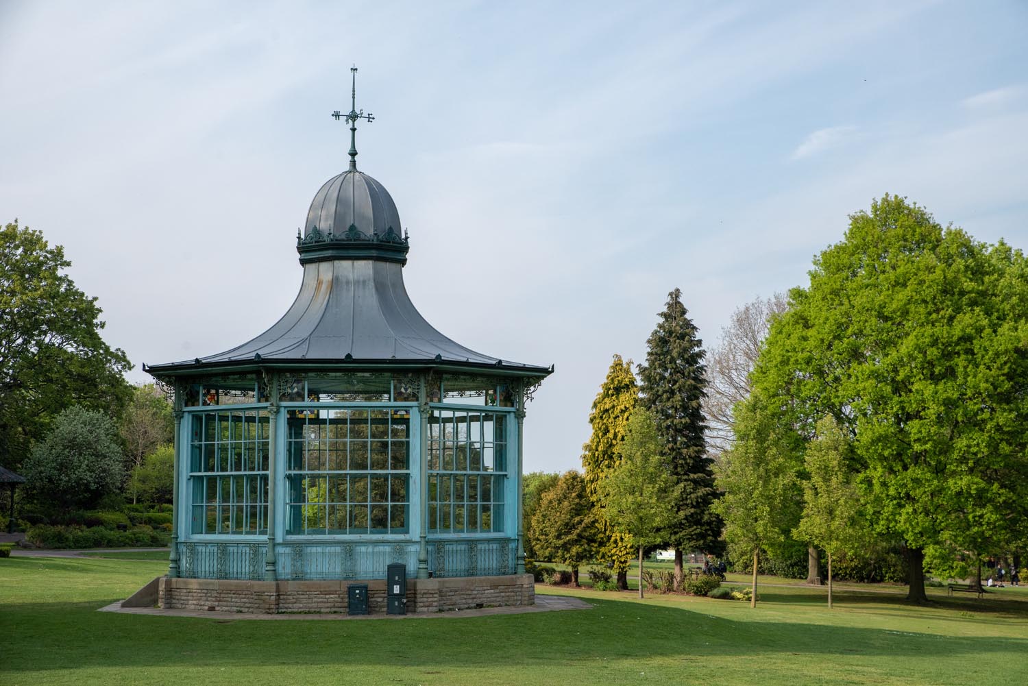 The Weston Park bandstand.