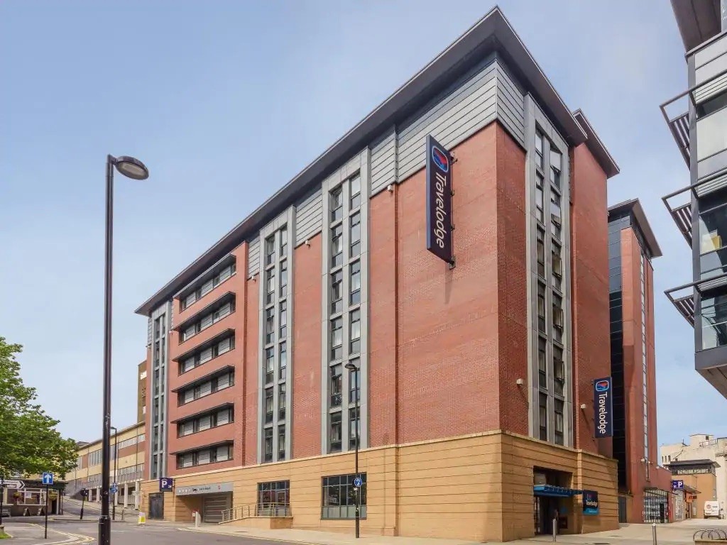 The exterior of Travelodge Sheffield Central.