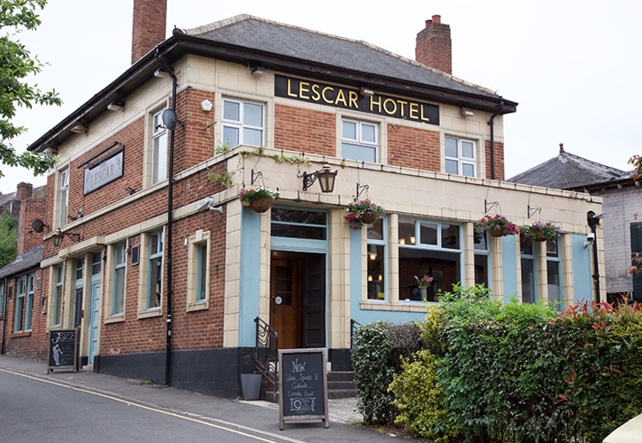 The exterior of The Lescar.