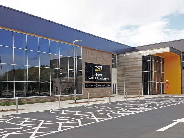 The exterior of Graves Health and Sports Centre.