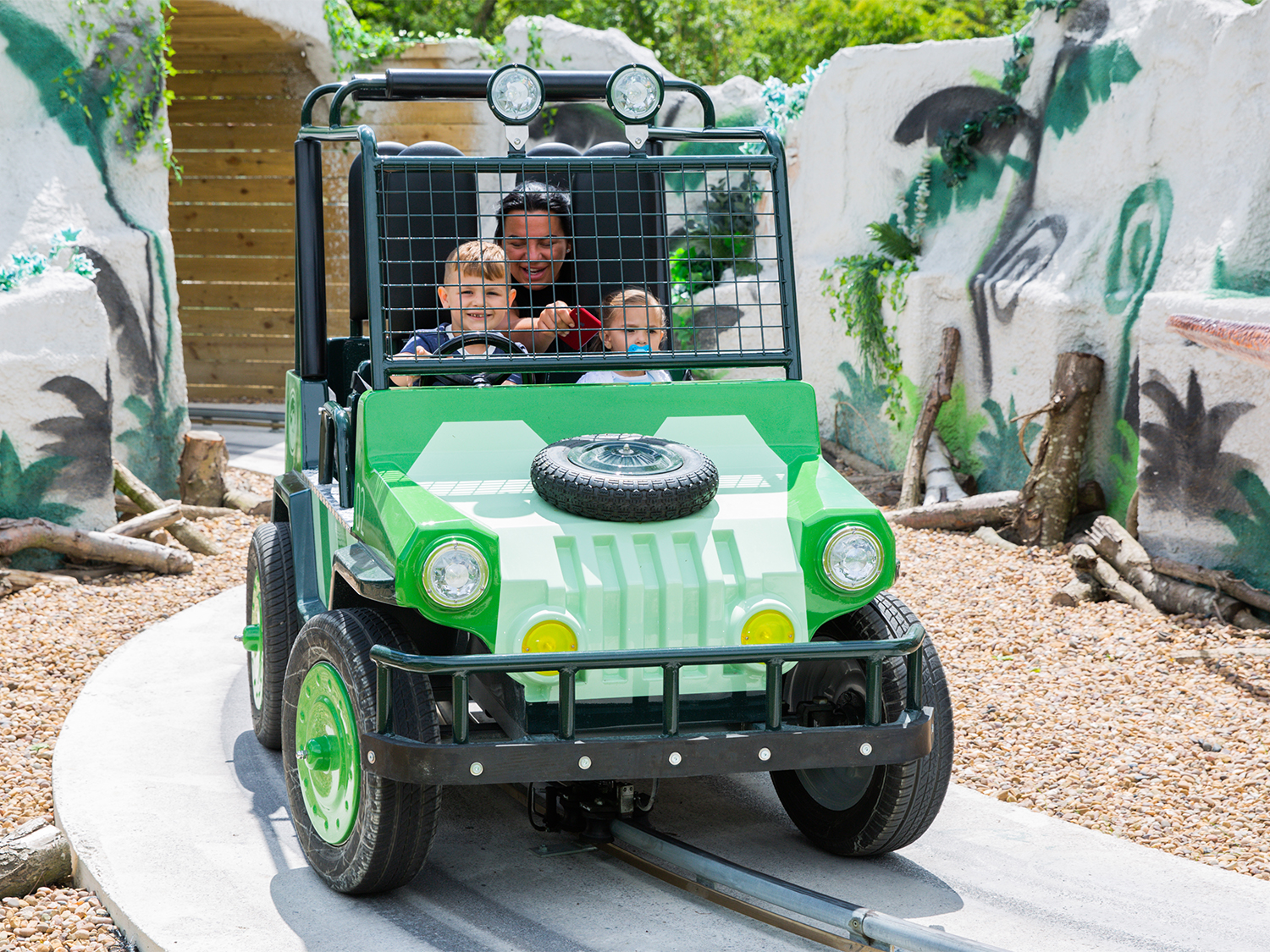 The Jurassic Jeeps at Gulliver's Valley Resort.