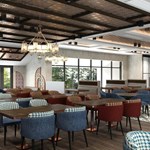 The interior of Mavi Ruya Turkish Bar & Grill.