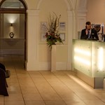 Reception desk in the Leopold Hotel