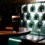 A booth and a pint of Guinness at The Foresters.