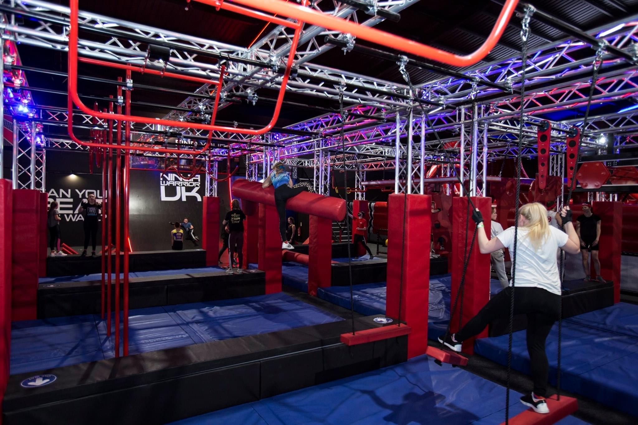 Inside the Ninja Warrior UK Adventure Park.