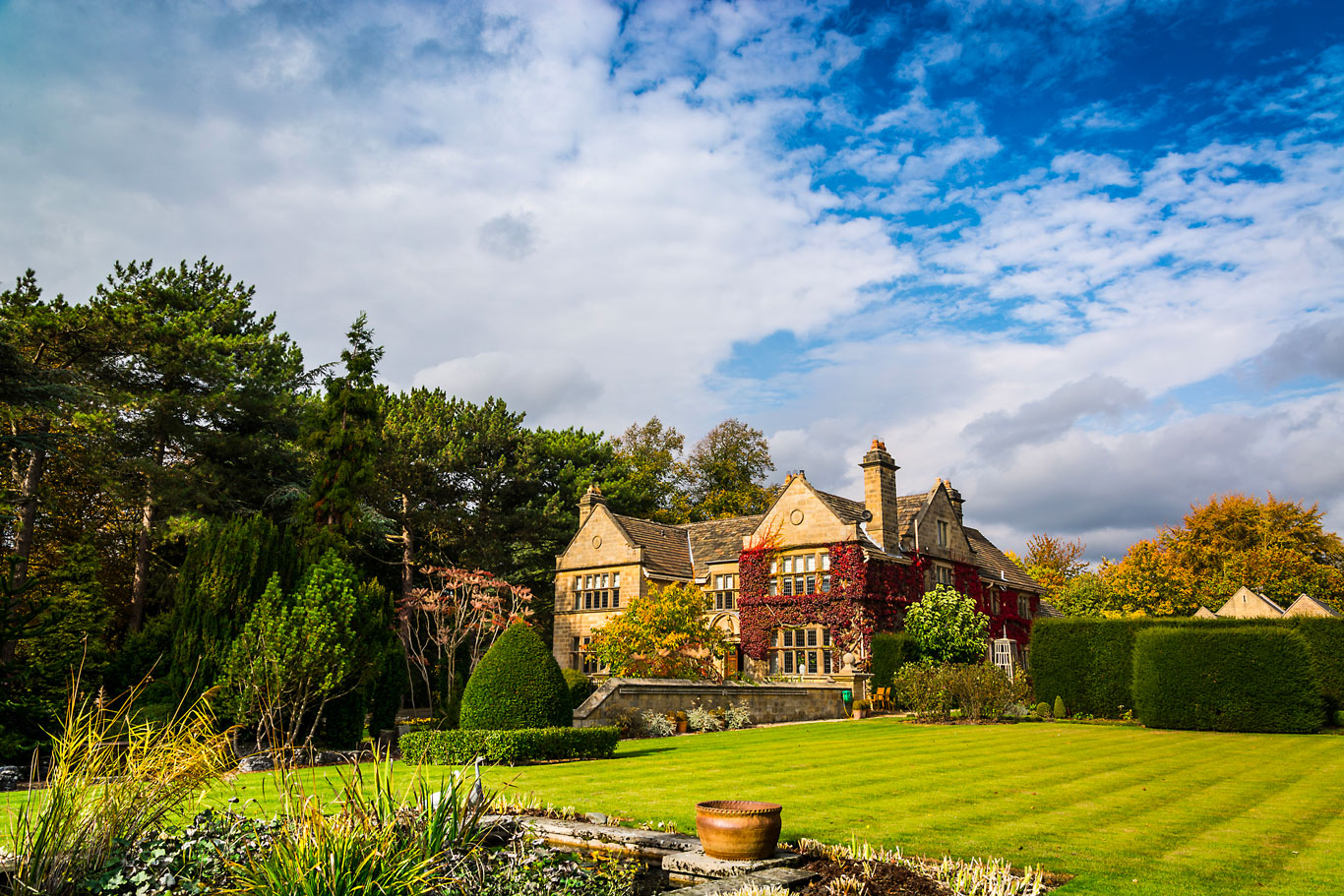 Fischer’s Baslow Hall, an award-winning, stylish, boutique country house hotel and restaurant.