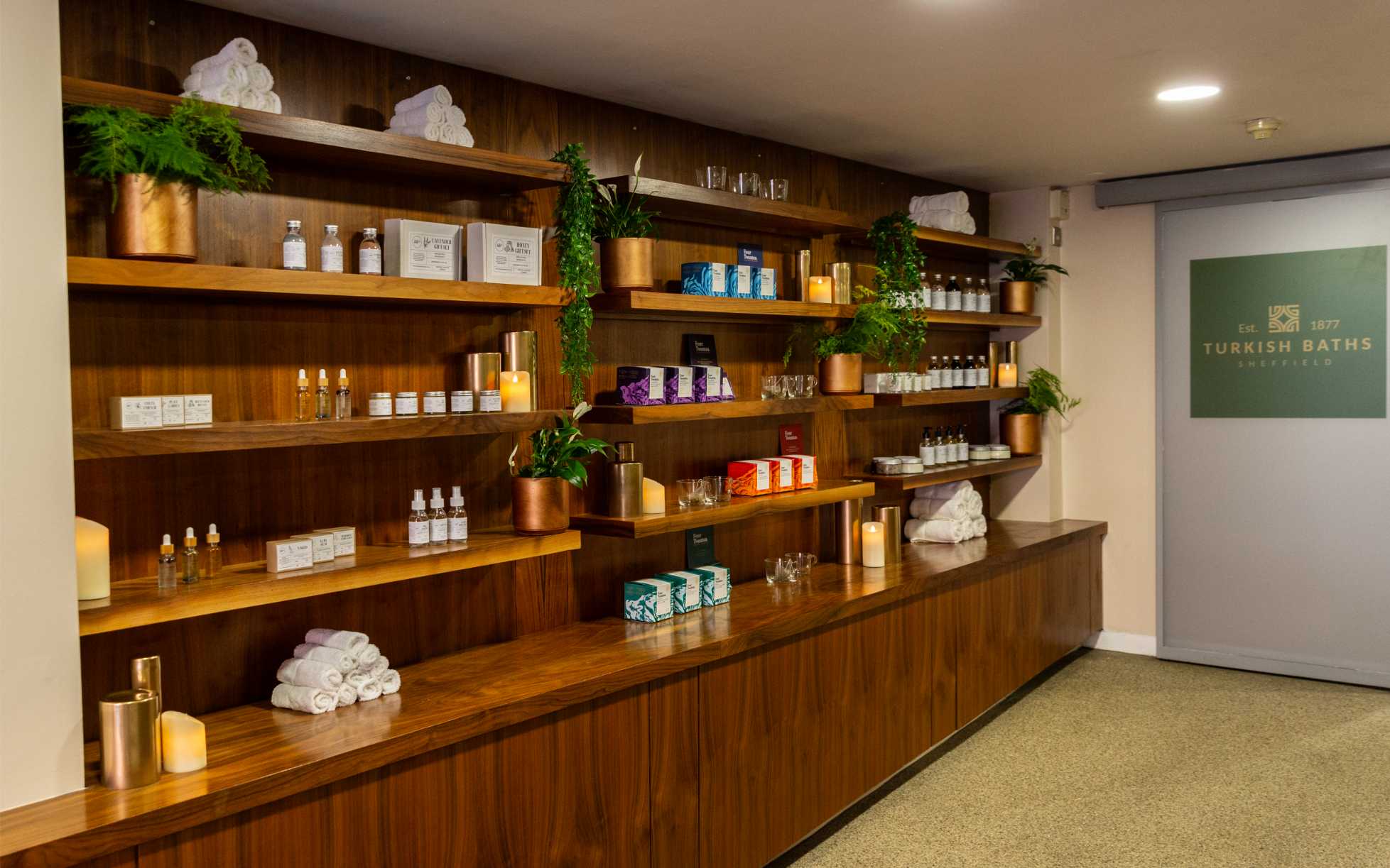 aromatherapy shop area of Spa 1877 
