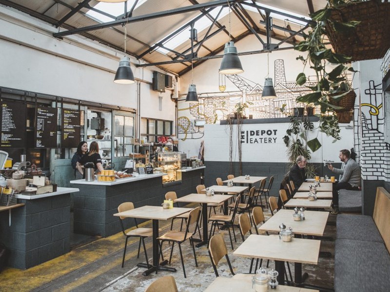 Inside The Depot Bakery.