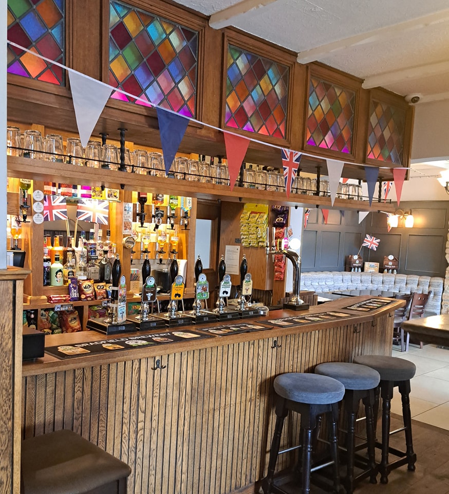 The bar at The Nags Head Inn.