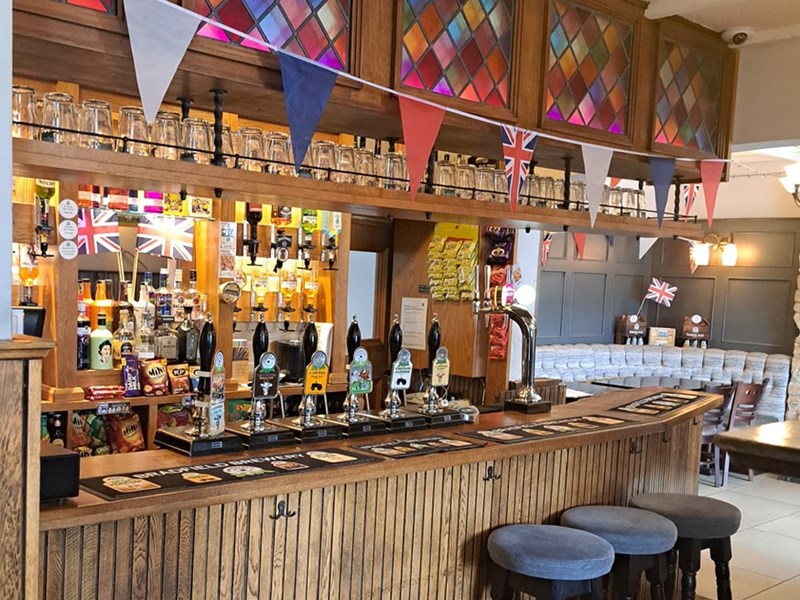 The bar at The Nags Head Inn.