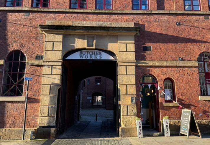 The entrance to the Butchers Works in Sheffield.
