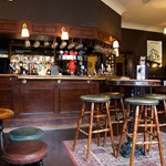 The well-stocked bar at The Lescar.