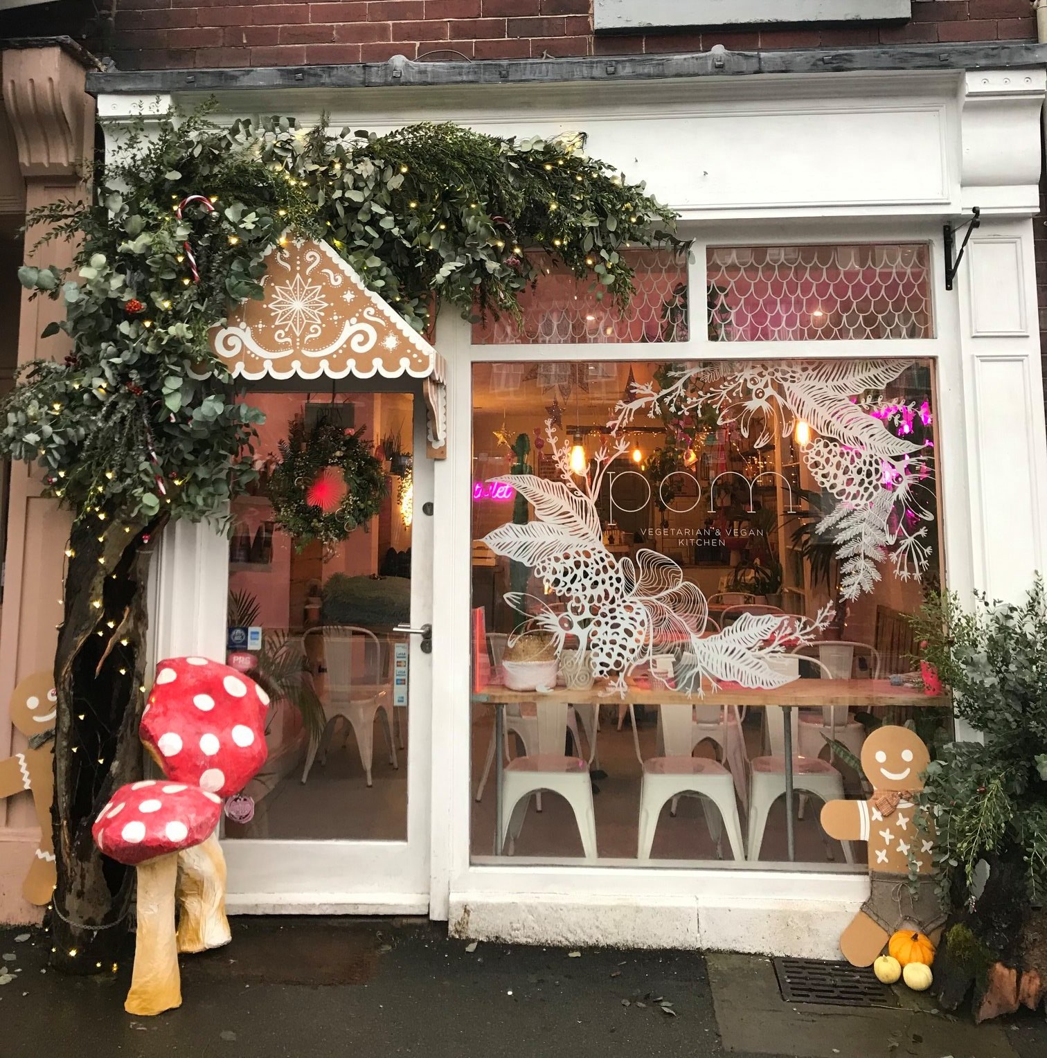 The exterior of Pom Kitchen.