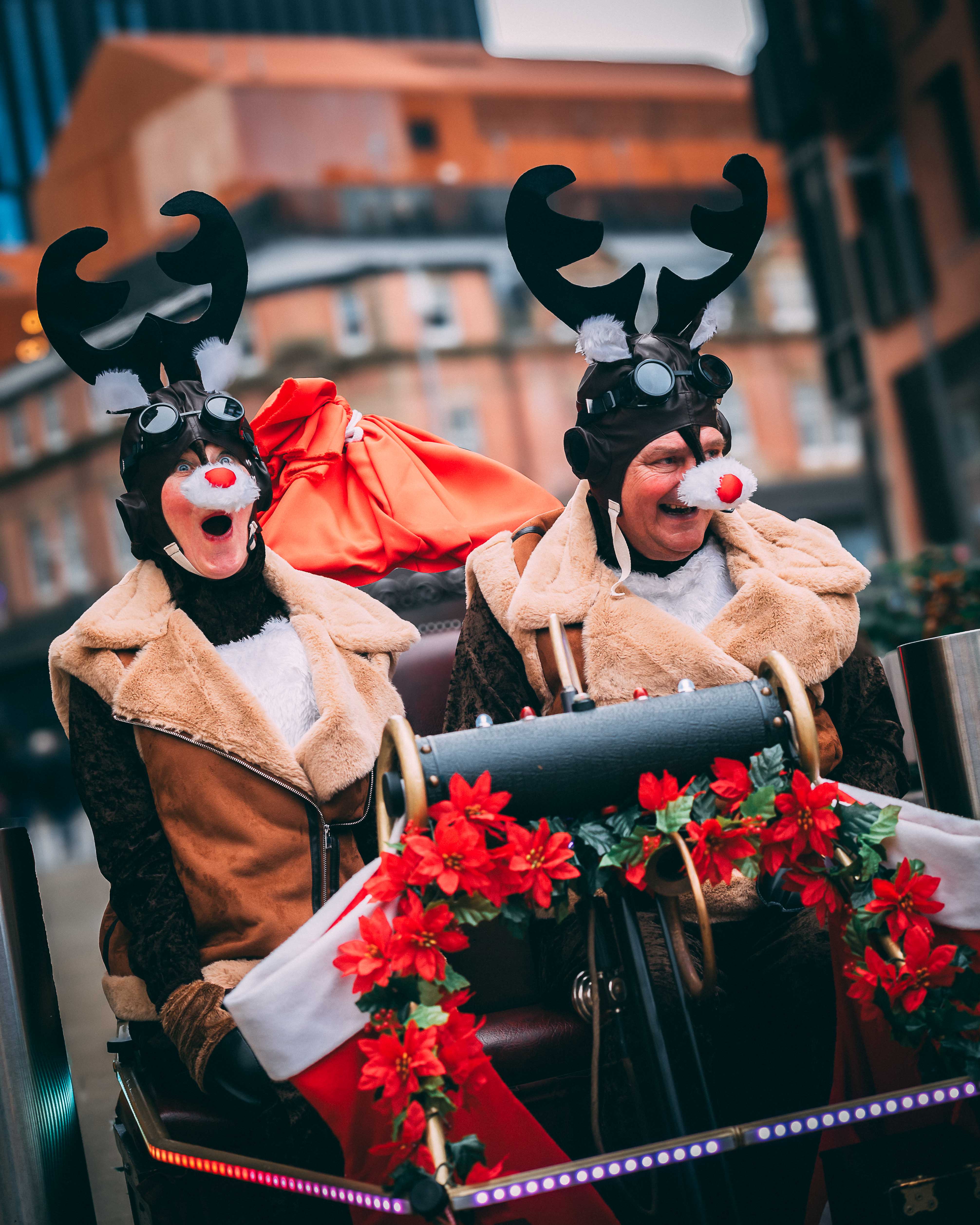 Festive Performers at the Crackers For Christmas Opening Weekend in Sheffield.