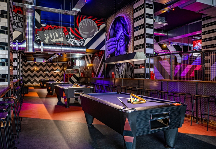 Two Pool tables at Roxy Ballroom in Sheffield.