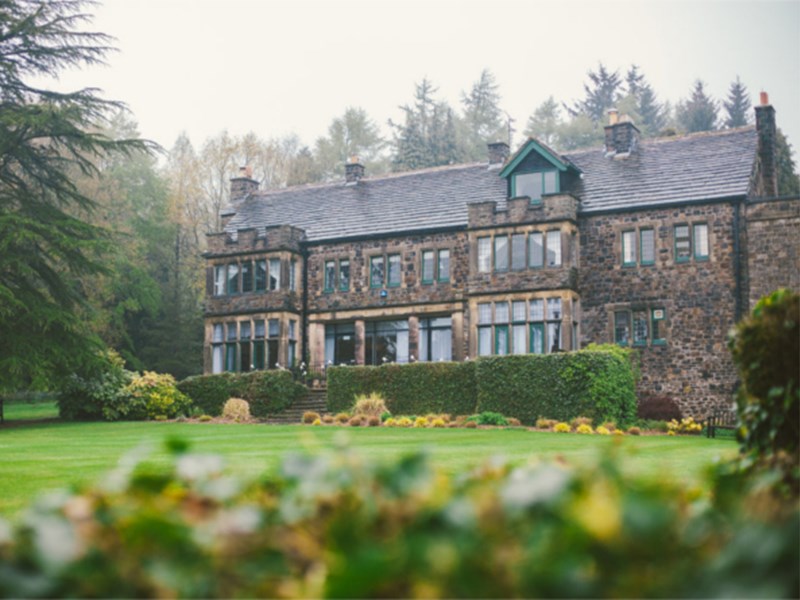 A view of Whirlowbrook Hall from the grounds.