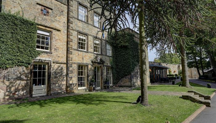 Exterior view of Best Western Plus Mosborough Hall Hotel with landscaped grounds