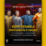 Poster for the Djembe Kingdom gig at the Foundry.