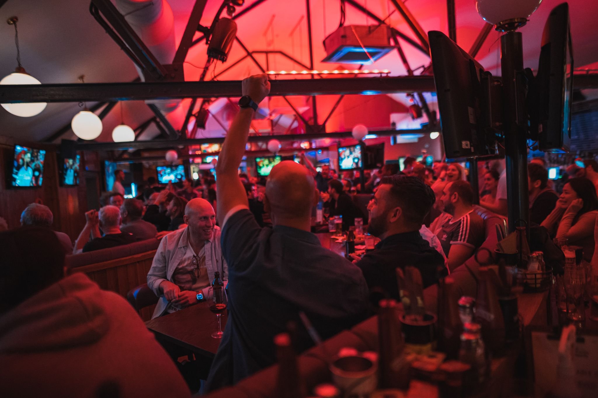 A crowd at The Common Room.