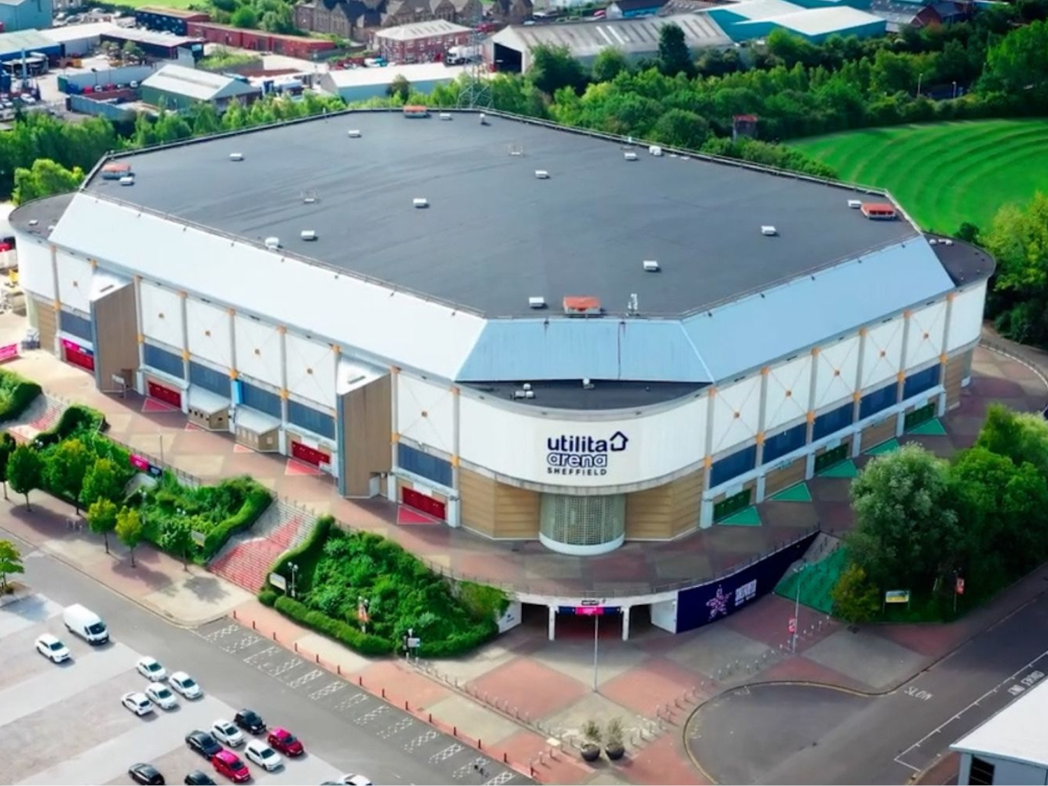 Utilita Arena Sheffield as seen from above.