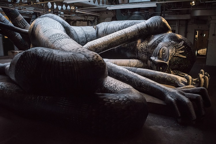 One of the sleeping giants at Phlegm's Mausoleum Of The Giants.