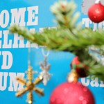 Kelham Island Museum sign and festive decorations