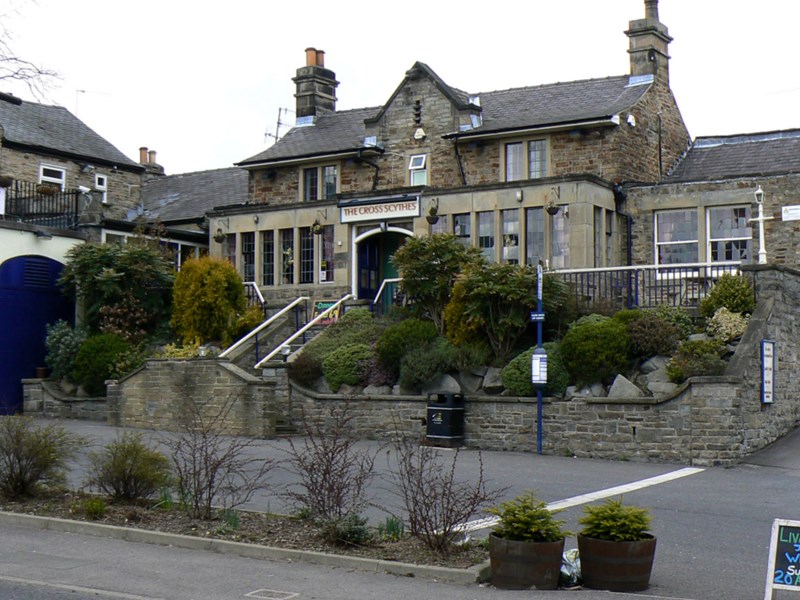Exterior of The Cross Scythes, Totley.