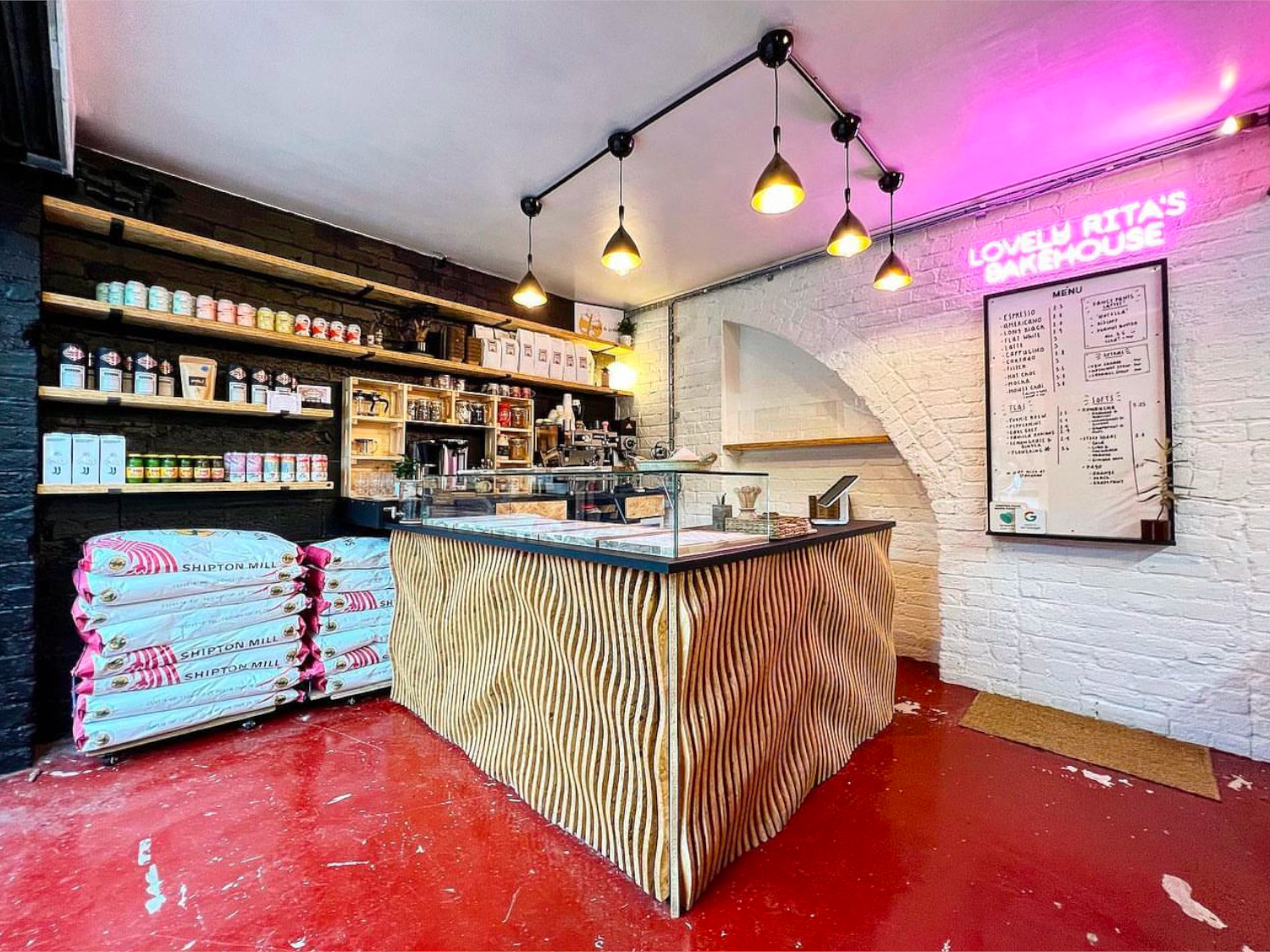 Inside Lovely Rita's Bakehouse.