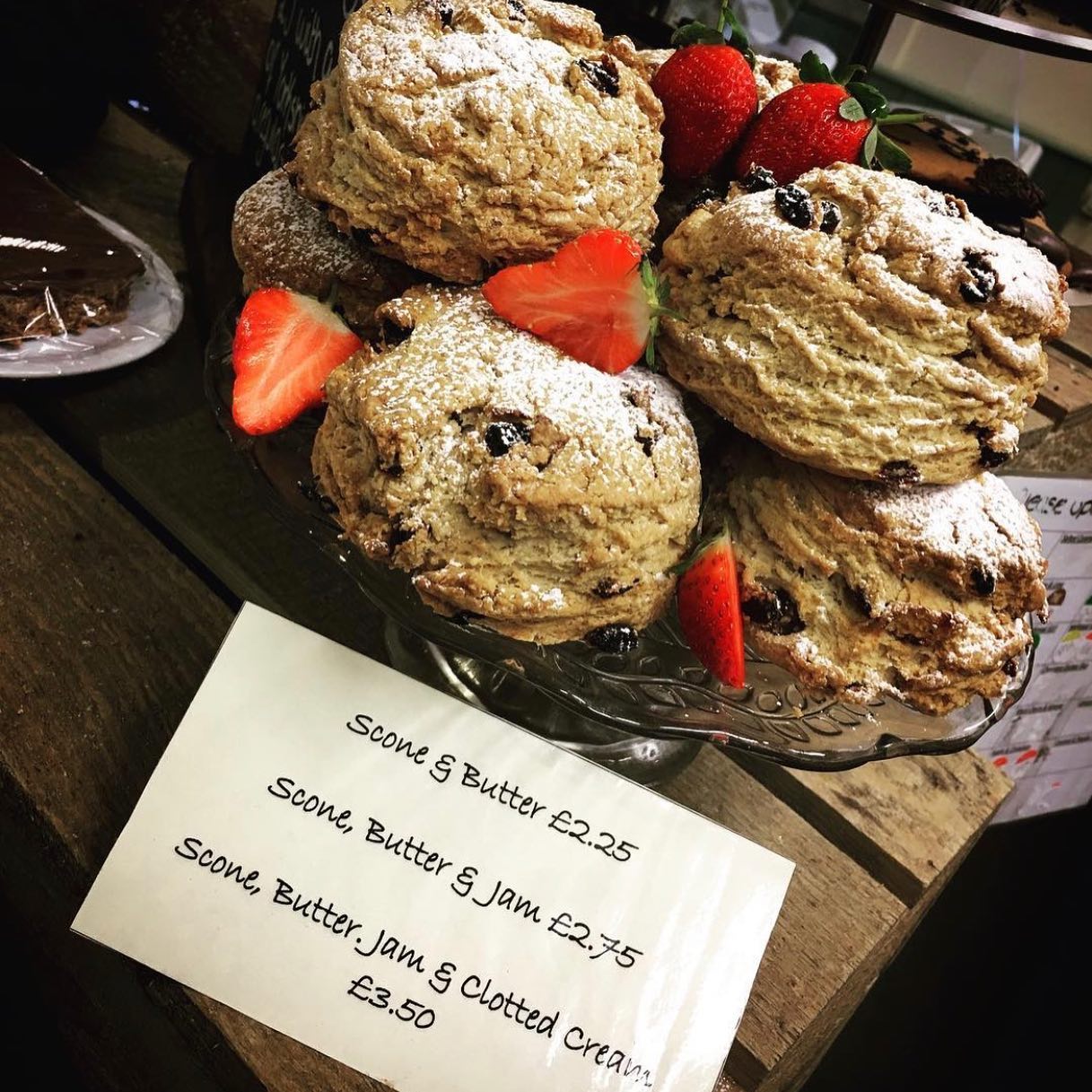 Scones on display at the Millhouses Park Cafe.