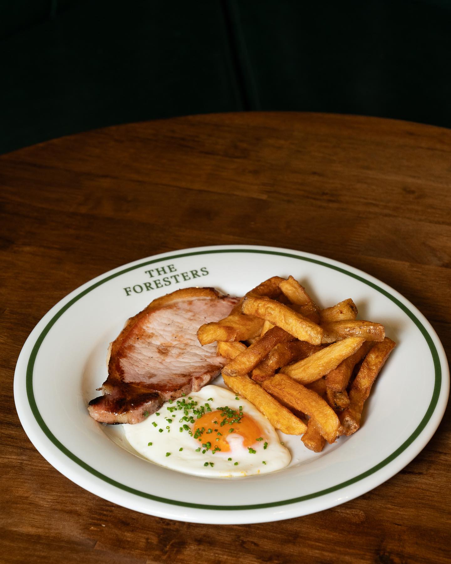 Gammon, egg and chips at The Foresters..