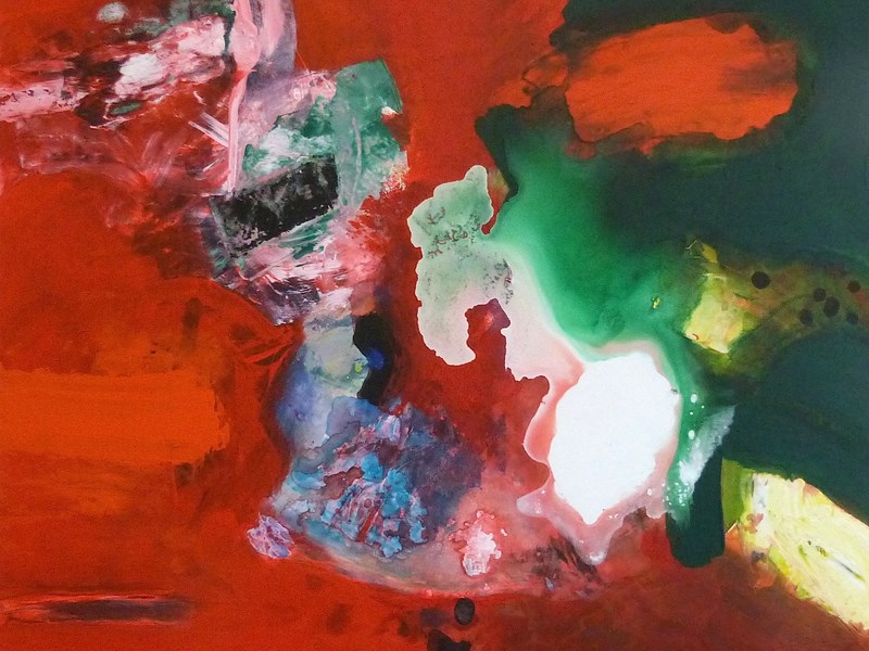An abstract painting by Paul Evans titled '7 Days in September'.