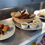 Three dishes of food at Turnip & Thyme.