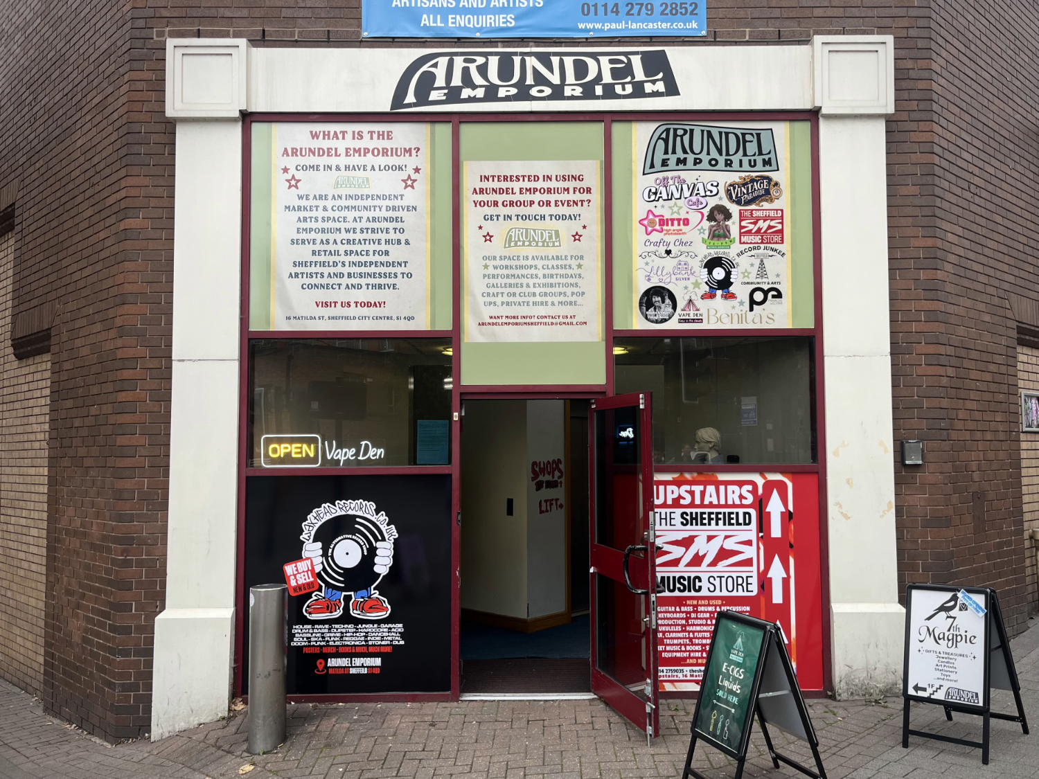 The entrance to The Arundel Emporium.
