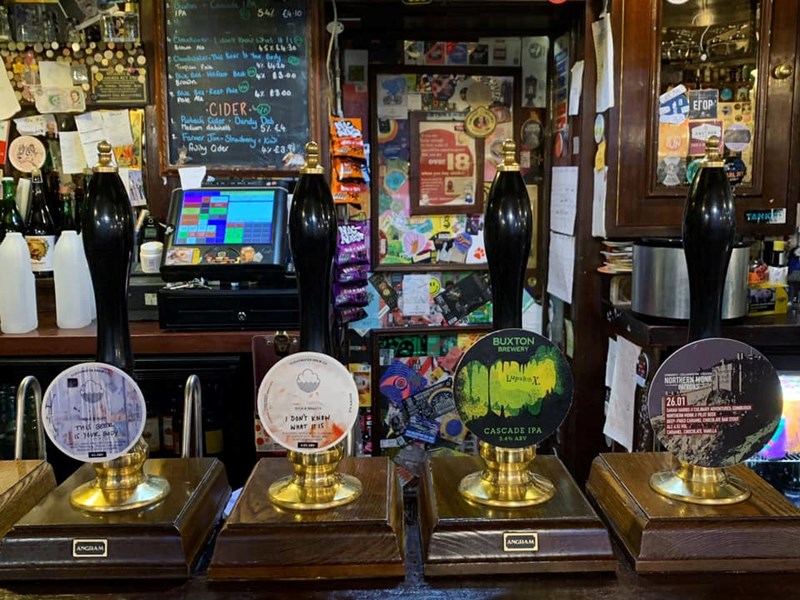 The bar  at The Rutland Arms