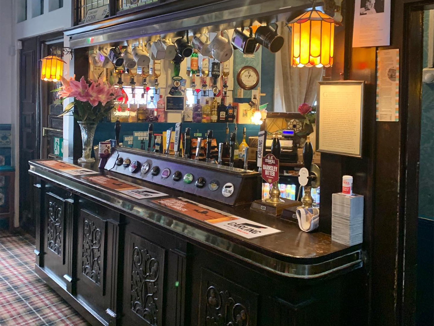 The bar at The Grapes