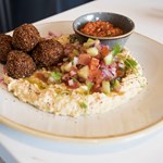 Food on a white plate at South Street Kitchen.