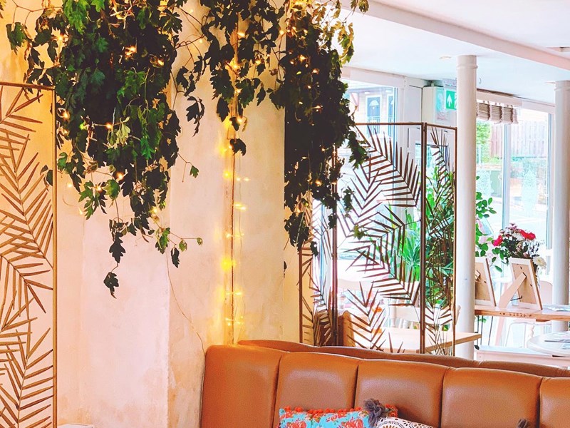 A table at Aesthete Coffee + Kitchen.