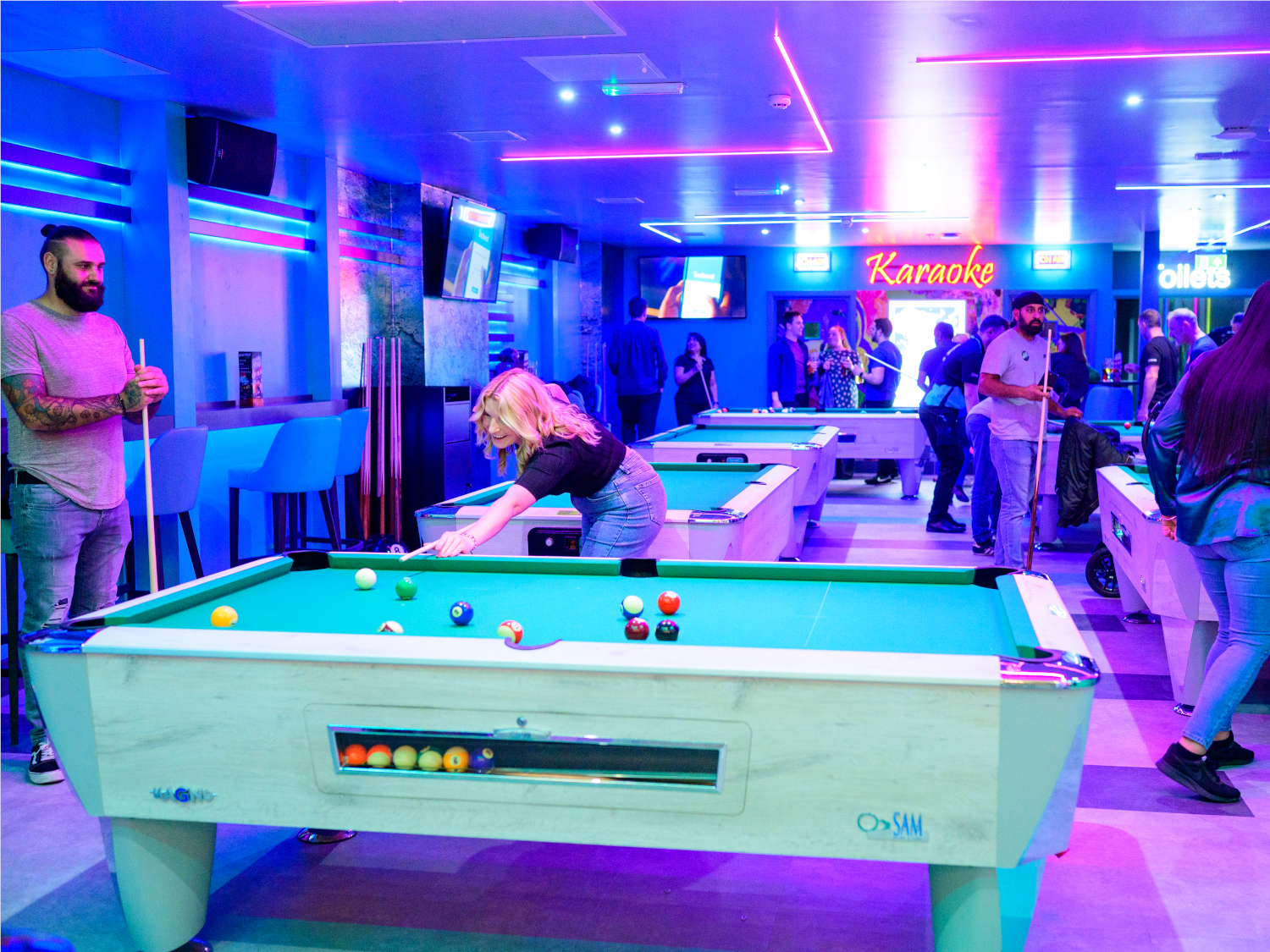 Pool tables at Tenpin.