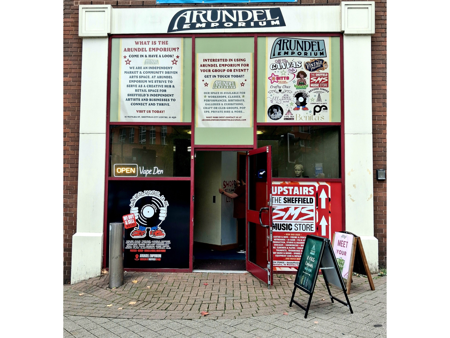 The entrance to the Arundle Emporium.
