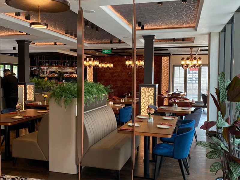 The interior of Mavi Ruya Turkish Bar & Grill.