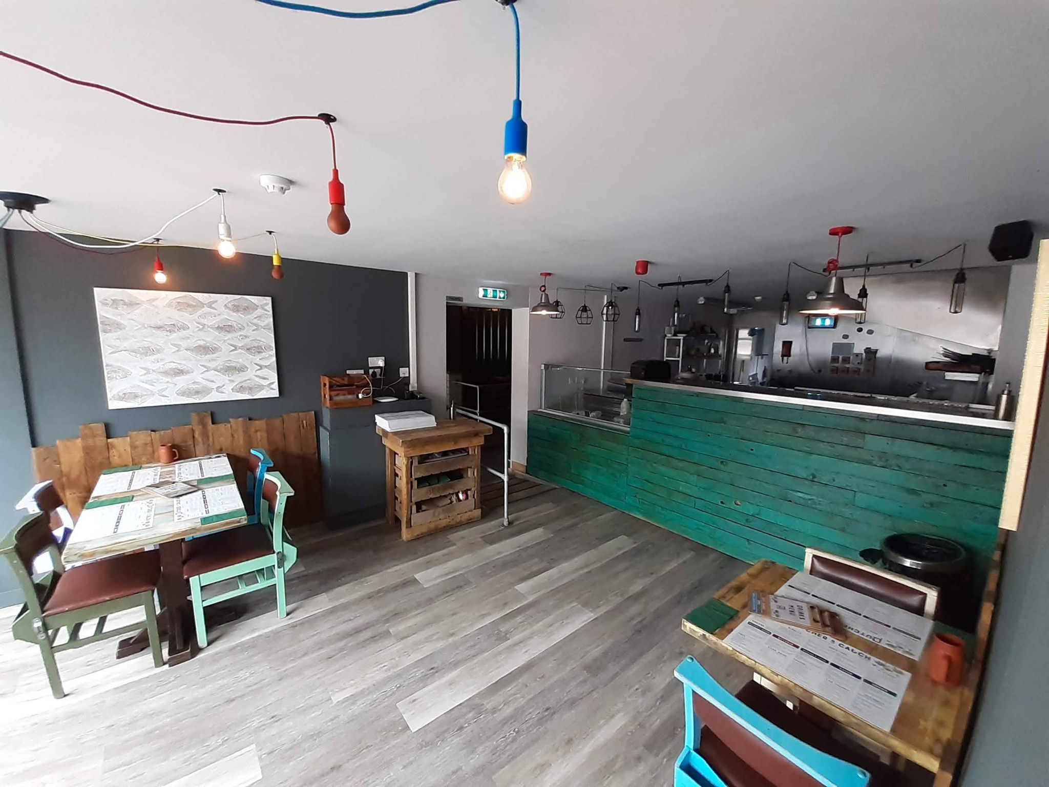 The counter at Butcher & Catch.