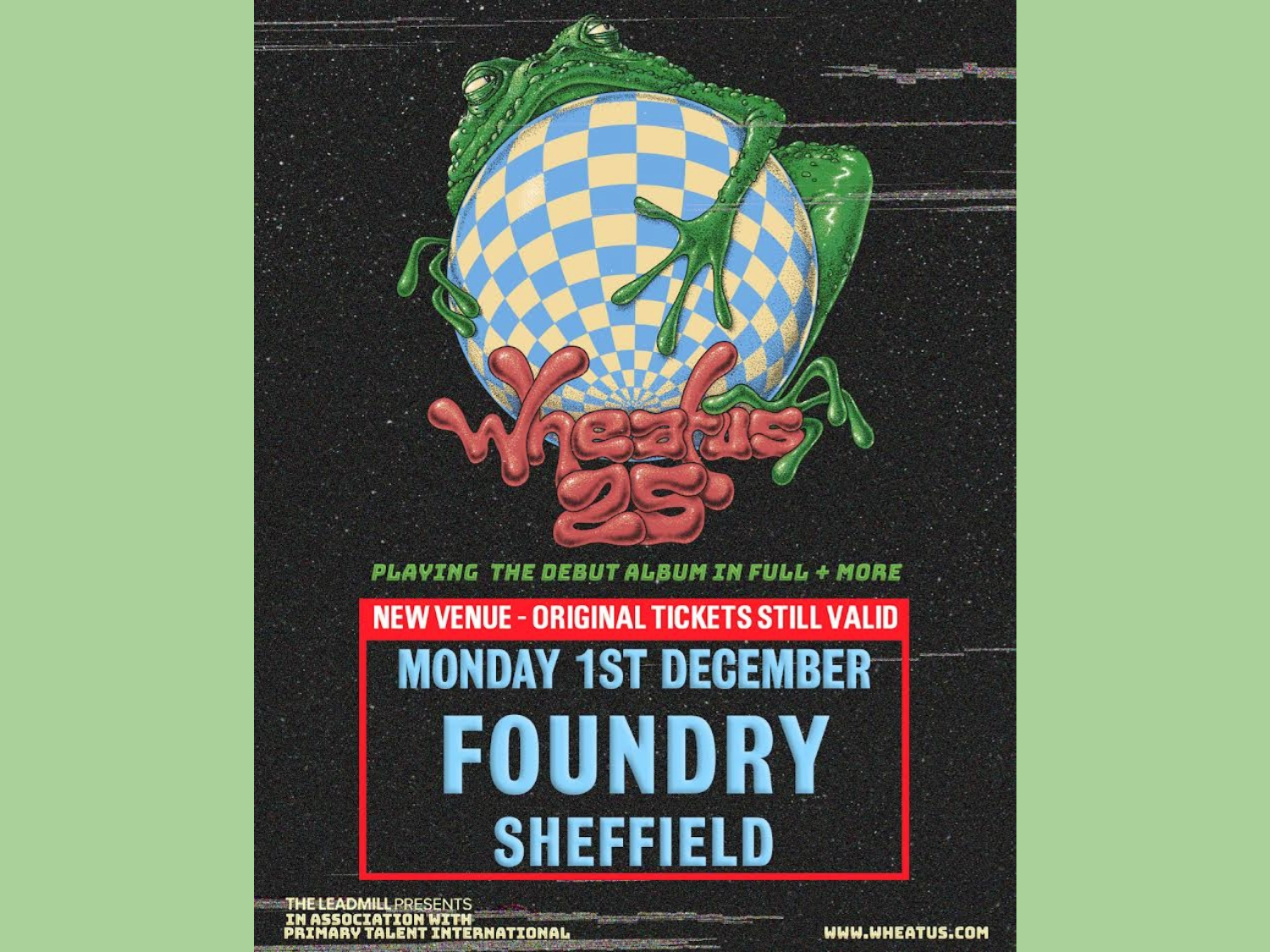 Tour poster for the Wheatus gig at the Foundry.