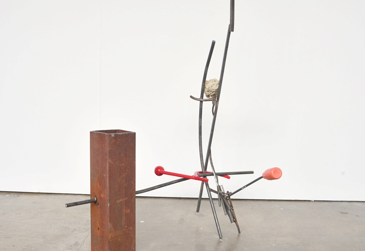 A sculpture by Gillian Brent titled Optimistic Projection.