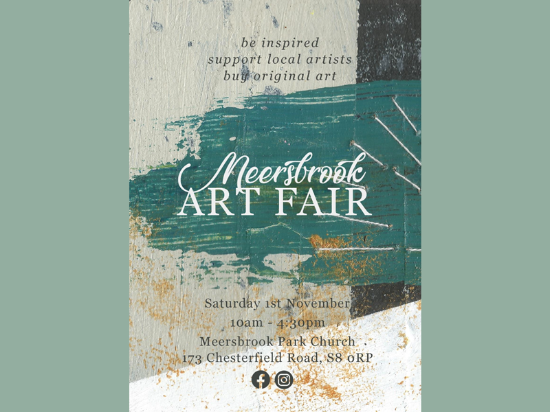 Poster for the event featuring some abstract art.